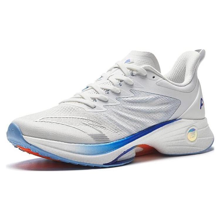 New Anta MACH 3.0 Slip Resistant Low Top Running Shoes Men's White Blue 112335583-1