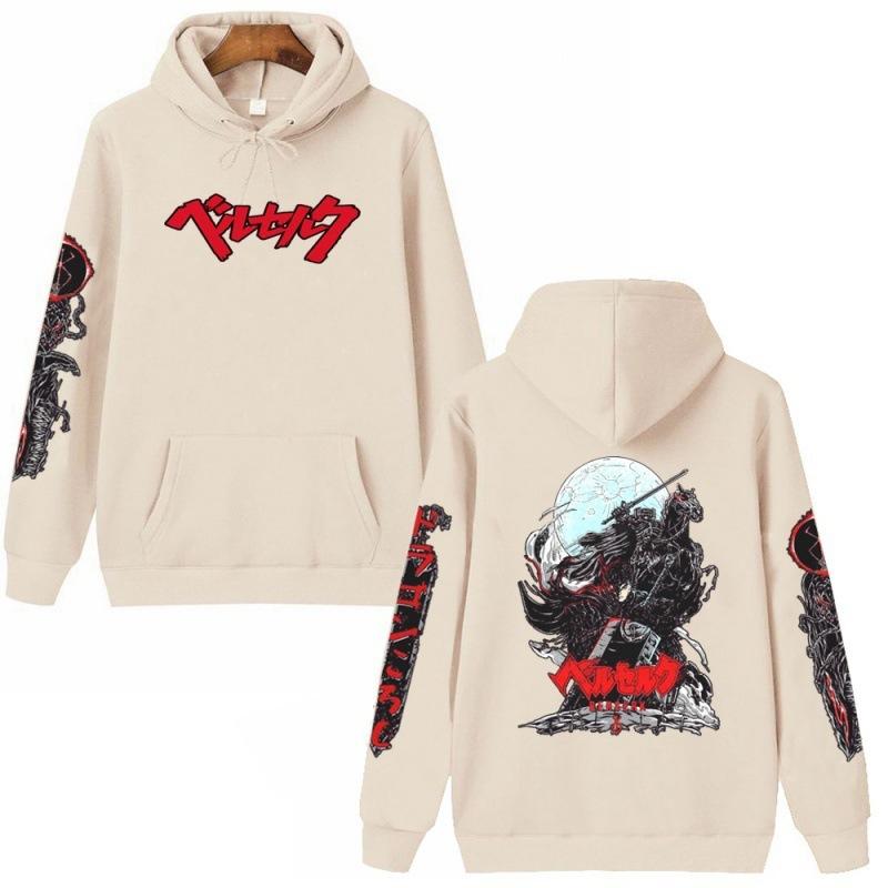 Berserk Espada Viento Leyenda Guts Sudadera con Capucha Parte Superior de Forro Polar Chaqueta Jersey Sudadera con Capucha