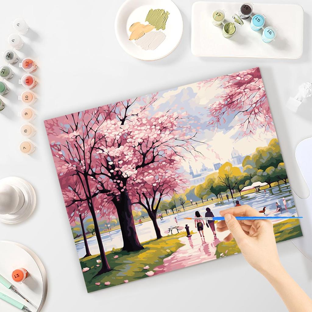 Pintura Números WOWDECOR Faro Olas 16x20 Marco Kit Pintura Por Números Wowdecor - Lienzo 16x20'' Faro Y Olas | Incluye Pinturas Y Pinceles Kit Pintura Faro Mar 16x20 Pulgadas Adultos