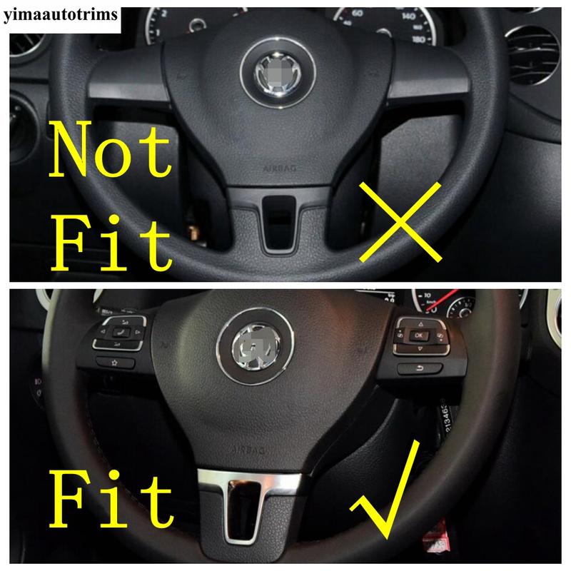 Steering Wheel / Armrest Handle Strip / Head Lamp / Dashboard Air AC Trim Accessories For Volkswagen VW Tiguan MK1 2008 - 2015