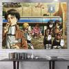 Vertical Attack On Titan Anime Tapestry Cartoon Wall Art Hanging For Bedroom Dorm Living Room Home Decoration