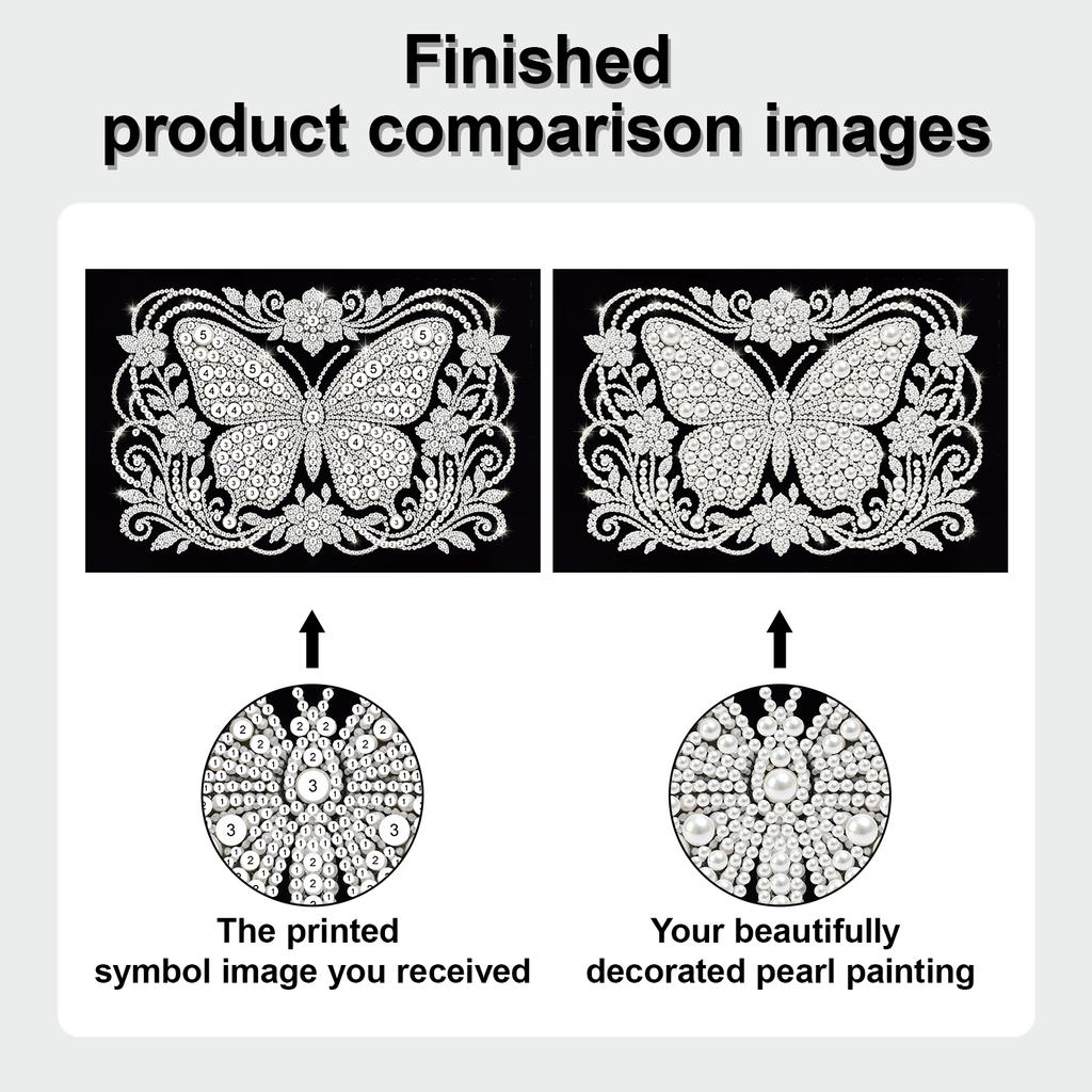 DIY Pearl Painting Kit with Frame 20x30cm Pearl Gem Paintings Picture Arts Craft for Adults Beginners Home Wall Decor