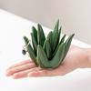 [Ceramic Cactus Ring Holder] Green Ceramic Cactus Ring Holder | Jewelry Organizer for Rings,Earrings & Accessories,Perfect for Home Office Desk Decor