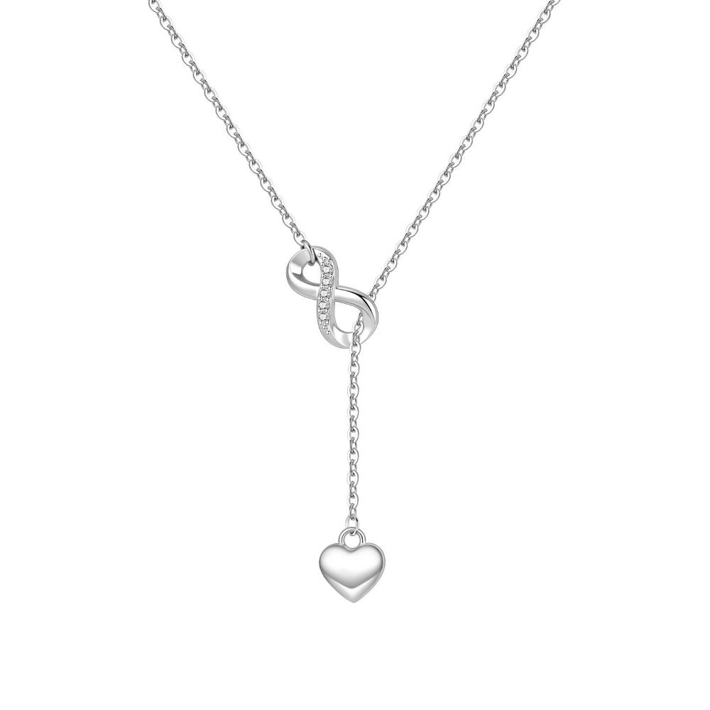 New Eternal Love Clavicle Chain Simple and Elegant Love Necklace Female European and American Pendant Female