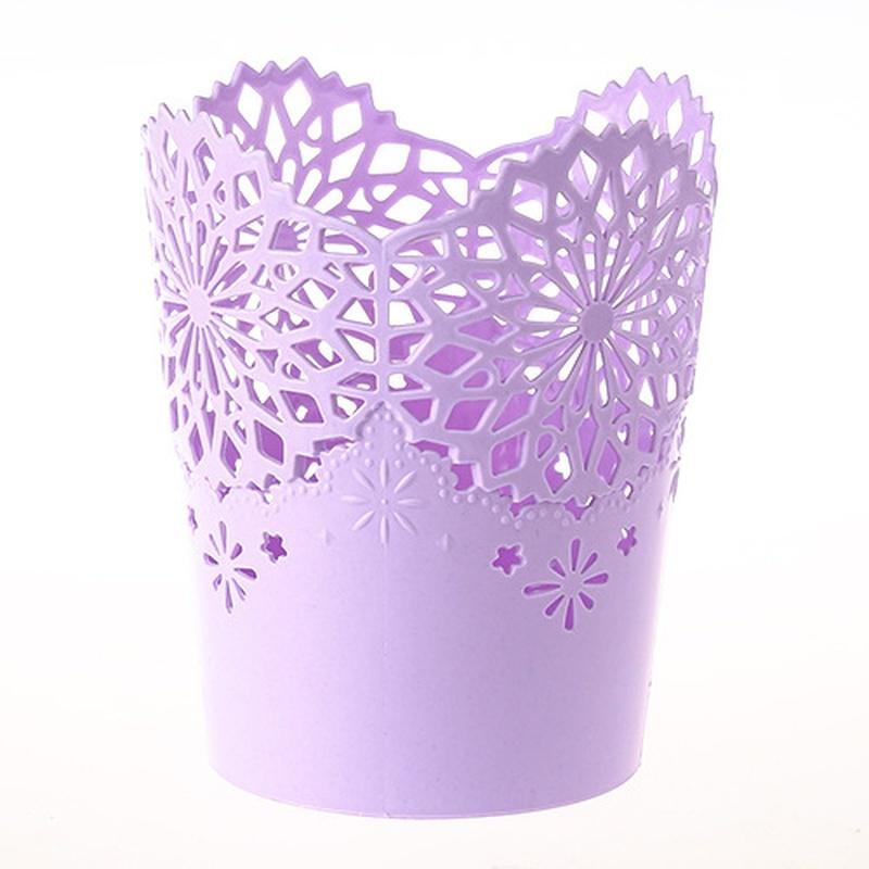 2 Stück Mini-Kunststoff-Durchbruch-Spitzen-Aufbewahrungsröhrchen Büro-Schreibwaren Schreibtisch-Aufbewahrungs-Anordnungsbehälter Dekor