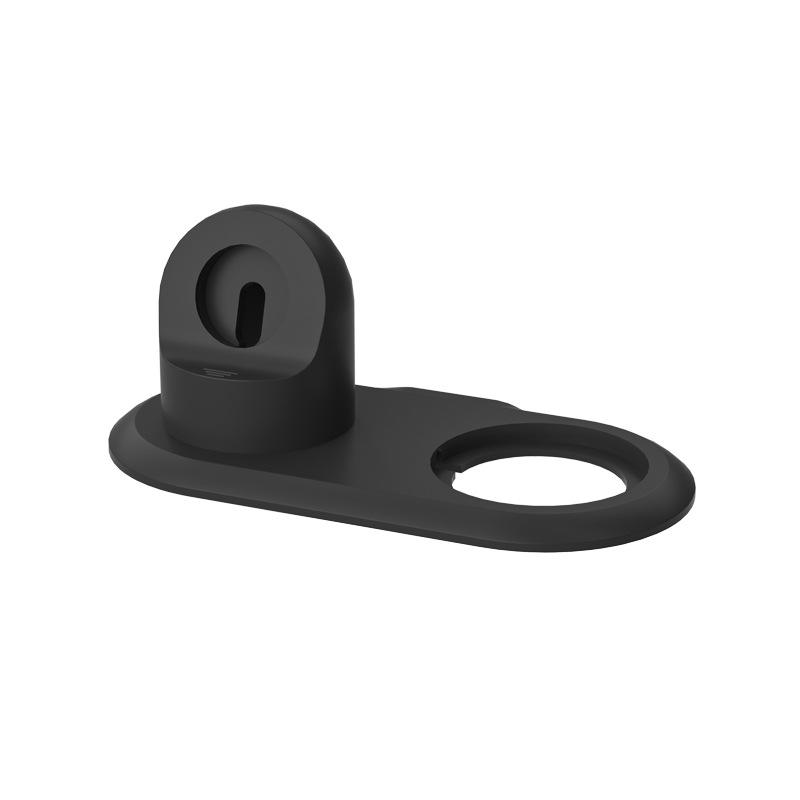 2in1 Charging Station Desktop Skin Silicone Charger Stand Holder Dock for Apple Watch 10 9 8 7 6 5 4 3 2 1 Ultra 2/SE iPhone 14