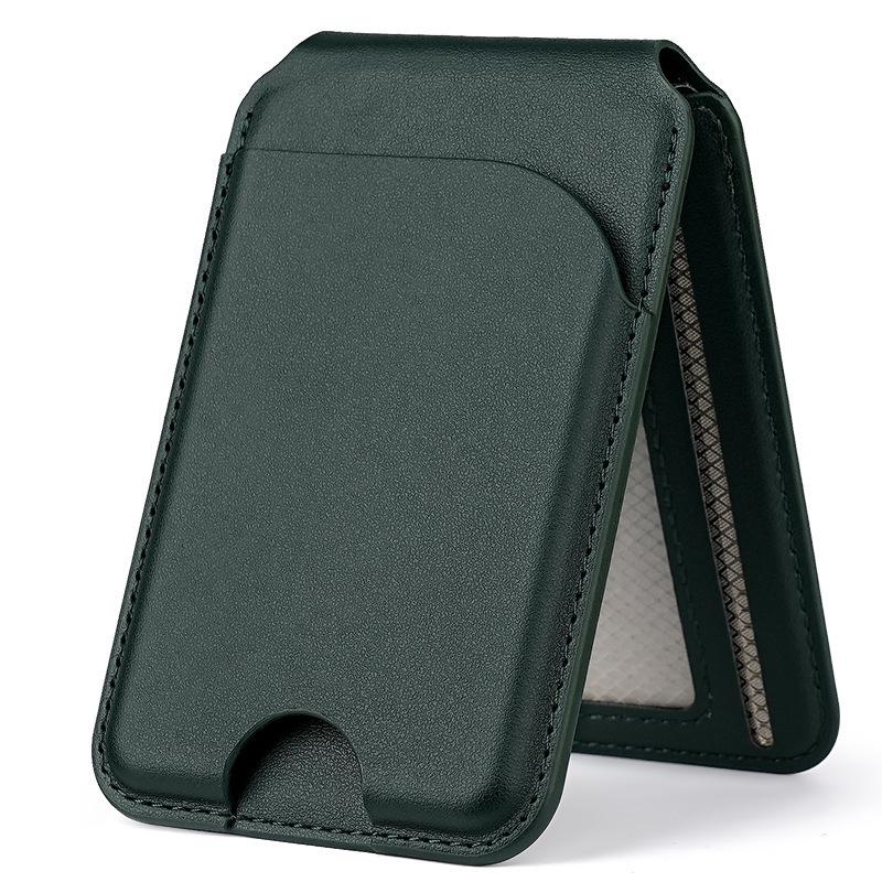 Portacarte Magnetico in Pelle MagSafe per iPhone 12-17, Custodia Flip Universale Multifunzione Apple 16