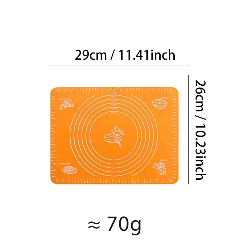 Silicone Pastry Baking Mat Non Stick Cookie Bread Rolling Mats Kneading Kitchen Cooking Board Pad for Pie Pizza Cookies Fondant
