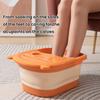 Folding Foot Bath Basin Space-saving Foot Relaxation Tub Massage Foot Spa Container with Bottom Massage Balls