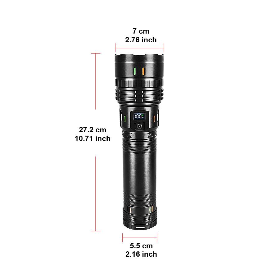680000LM Most Powerful LED Flashlight Strong Light 2000M Torch Light Type-c Rechargeable LED Flashlights Camping Fishing Lamp
