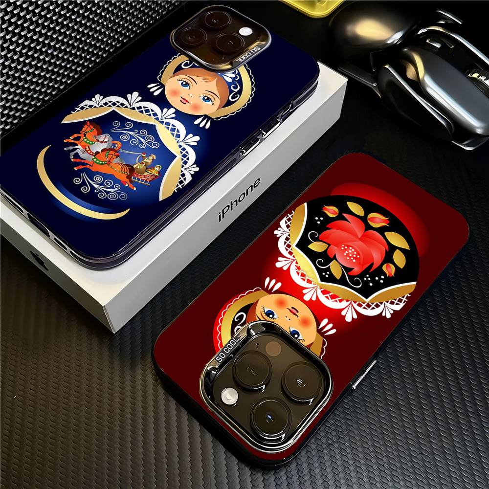Russian Dolls Matryoshka Cute Phone Case For IPhone 17 16 15 14 13 Pro Max Plus Matte Color Back Cover