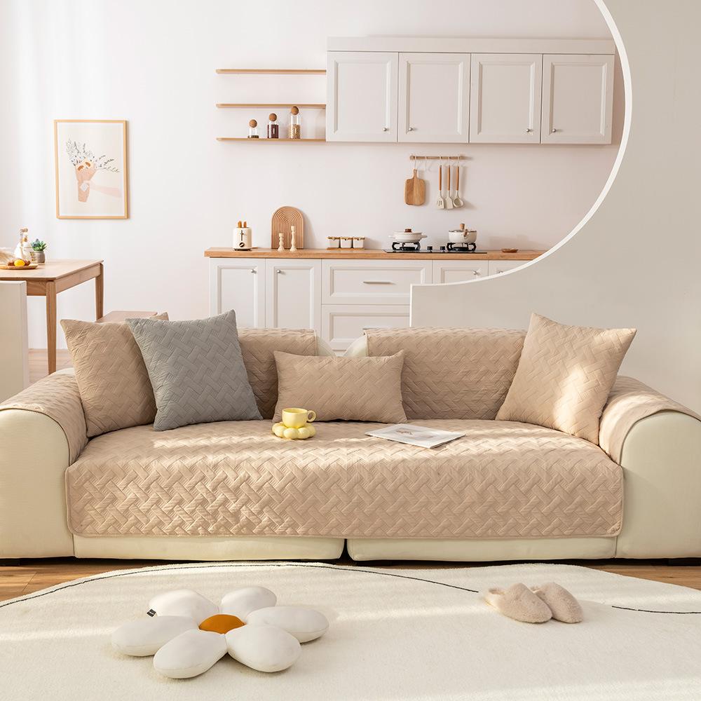 Four Seasons, material periat universal, matlasat, brodat, perna de canapea, modern, simplu, de culoare solida, perna de canapea prosop