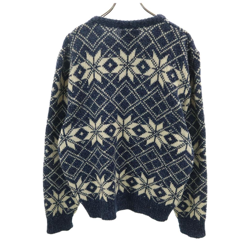 ROYAL NORTH MILLS OUTFITTERS 80s 90s Made In USA Old Nordic Pattern Long Sleeve Sweater Men's Used