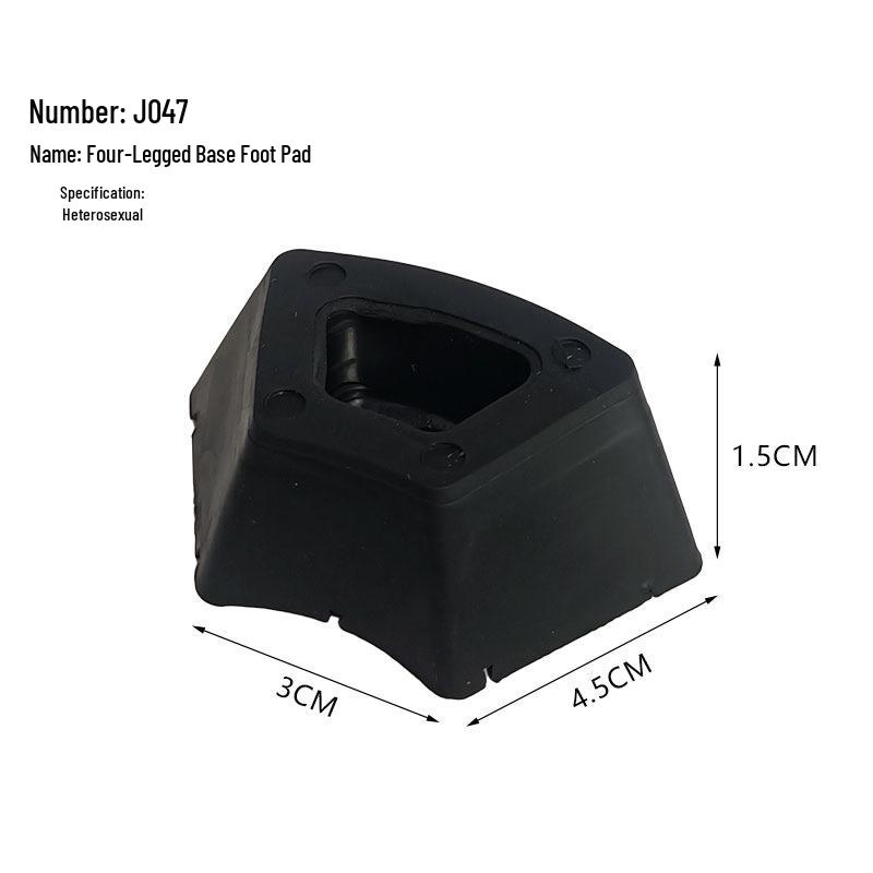 Multi-spec Anti-Slip Rubber Cane Tip for Elderly Walking Sticks - Tripod & Quadruped Foot Covers