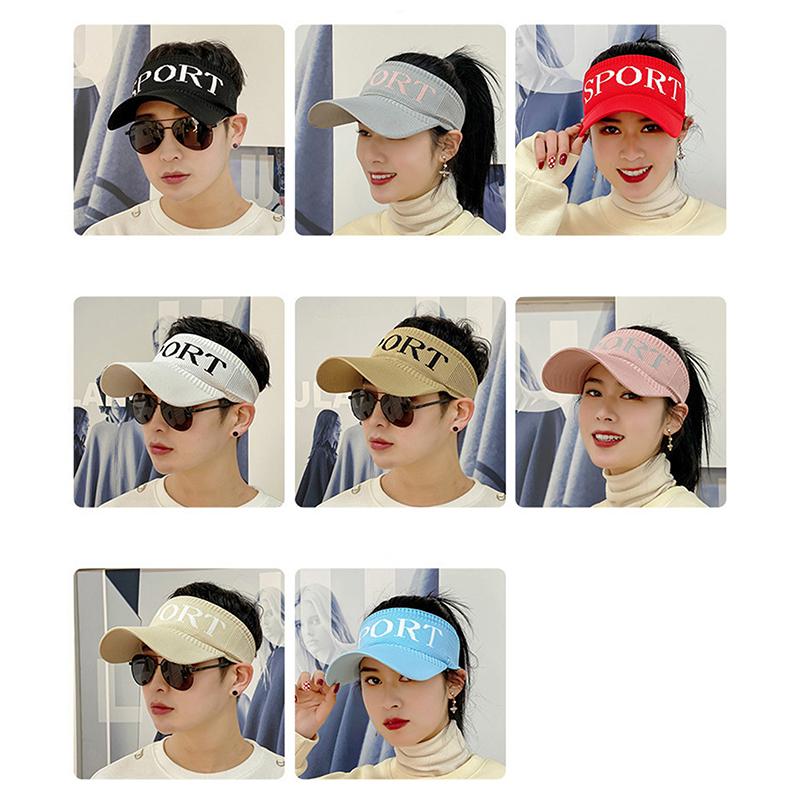 Summer Empty Top Sport Cap Brim Uv Protection Knitted Hat Breathable Sun Outdoor Hat Korean Fashion Sunshade