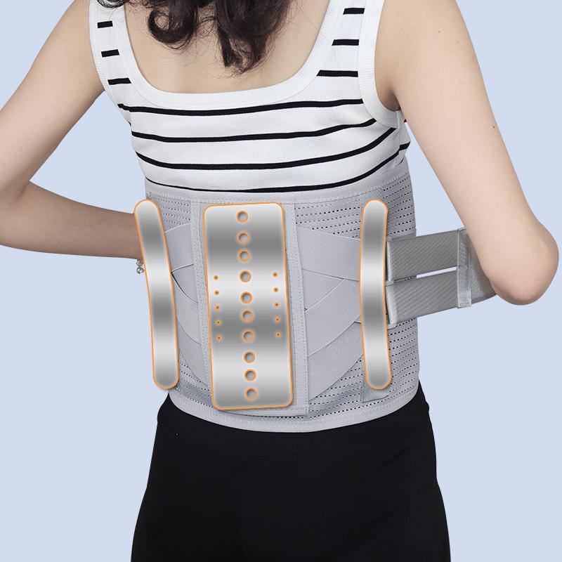 Lumbar Back Belt Support Reinforced Lumbar Support Back Brace with Metal Support Plate for Back Pain S чёрный