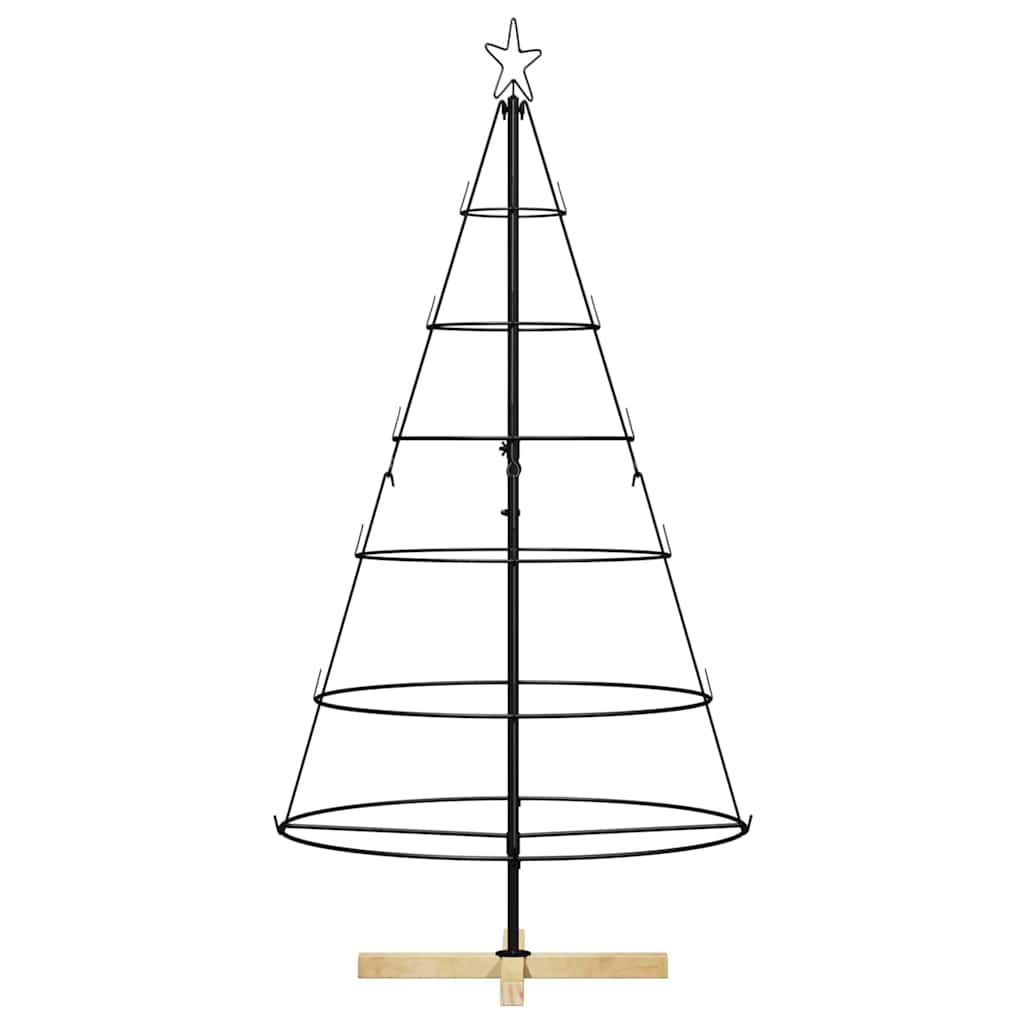 Christmas Decoration with Stand Black 154 cm Steel