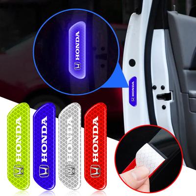 4 STÜCKE Auto Tür Sicherheitswarnung Reflektierende Markierung 3D Aufkleber Autozubehör Für Civic Varadero Xl1000 Xadv 750 Forza Shadow Vt600 Autozubehör