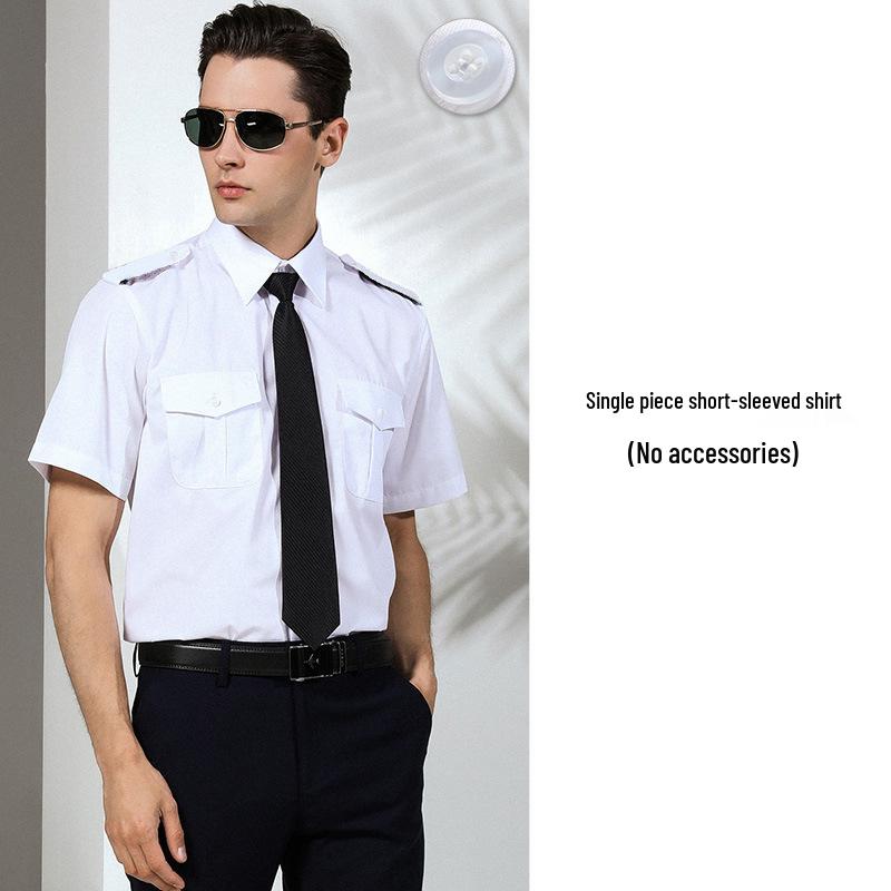 Men s Long-Sleeved Pilot and Flight Attendant Uniform Shirt 40