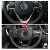 3Pc Steering Wheel Decor Strips Molding Cover Trim For Jeep Grand Cherokee 2014+