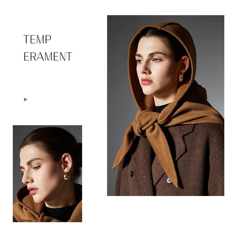 High-End European and American Autumn/Winter 2025 Camel Cape Shawl Scarf