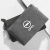 Car Portable Suede Storage Zipper Bag Travel Data Cable Headphone Bag For Opel Mokka Corsa Astra Phev Grandland Hybrid Accessory