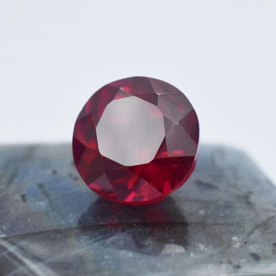 Round Cut Natural Mozambique Red Ruby 15 Ct Flawless Certified Loose Gemstone