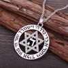 Hebrew Star of David Pendant Necklace Jewish Protection Kabbalah Prayer Religious Amulet Talisman  Jewelry