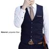 Gilet da Uomo Tinta Unita Slim Monopetto Formale Primaverile per Lavoro