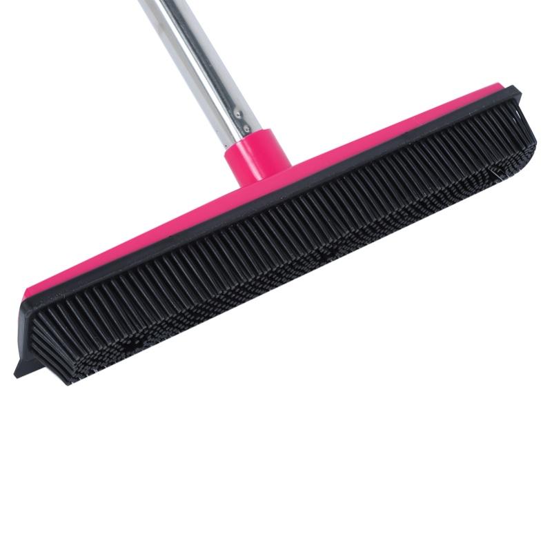 Multifunction Telescopic Floor Carpet Broom Pet Hair Dust Removal Cleaner Sweeper Cleaning ToolsPink