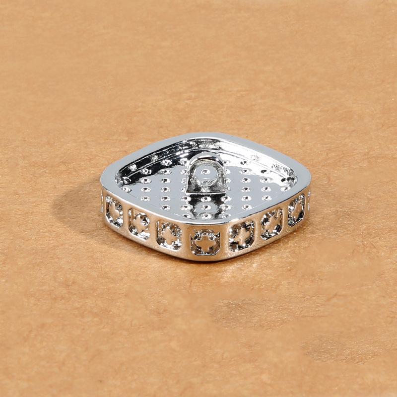 10Pcs Square Metal Buttons High-End Clothes Jacket Suit Button Accessories Versatile Gold Button Small