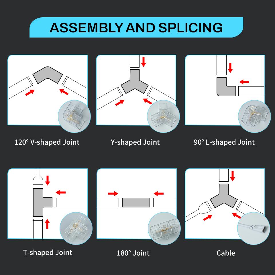 Barbershop Hair Salon Led Ceiling Light Hexagon Garage Light AC85-265V Honeycomb Led Tube Lighting For Car Detailing Workshop
