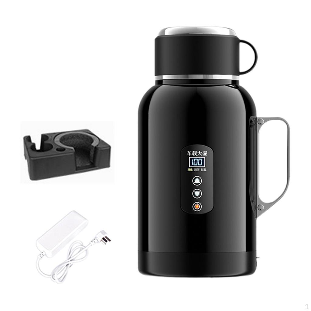 Car Electric Kettle 12/24V Heated Travel Mug with Lid Camping Water Boiler