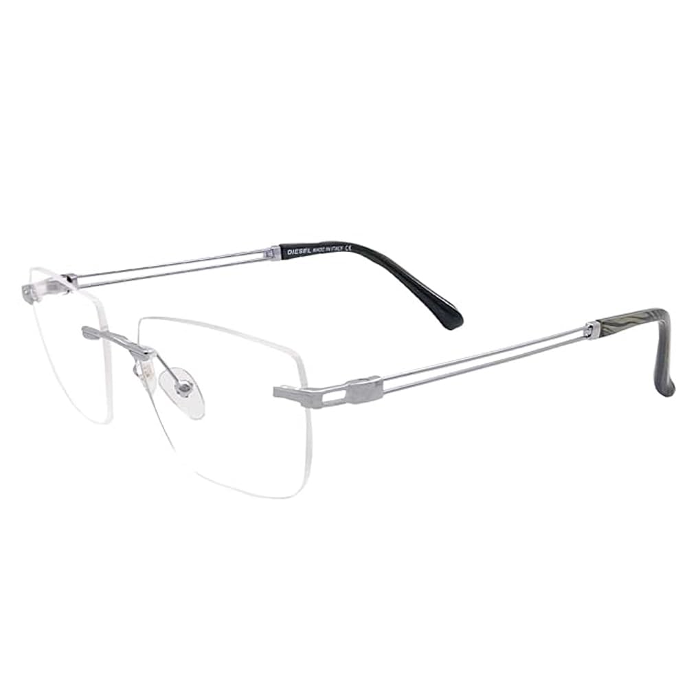 

RSINC Rimless frame eyeglass Spectacle DS Metal Silver Smoke Grey For Men & Women | Stylish Eyewear Sleek 10892J 06 54-17-145 BR 5 DS 10892J 06 BR 5