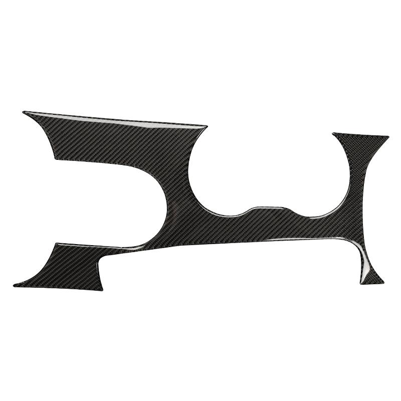 For Ford Mustang GT 2015- Carbon Fiber Interior Car Gear Shift Panel Trim Cover Cup Holder Decoration Sticker Decal Frame