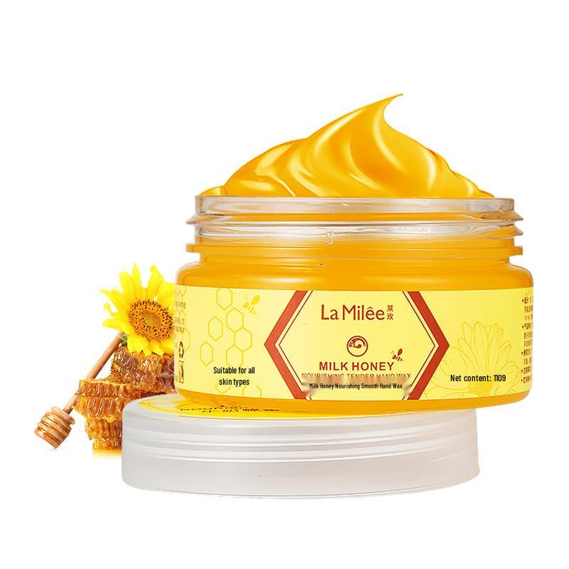 

Honey Hand Wax Mask: 110g of Tender, Smooth Moisturizing Hand Care for Rough Skin & Calluses, Hydrating & Exfoliating for Soft, White Hands.