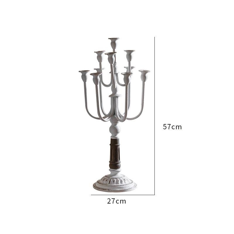 

Retro Candle Holders Living Room Decoration Candlestick Vintage Metal Iron Candle Stand Creative Home Decoration Accessories белый