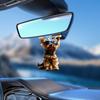 Swing Dog - Car Hanging Ornament, Dog Car Ornament, Figurine Car Mirror Hanging, 2D