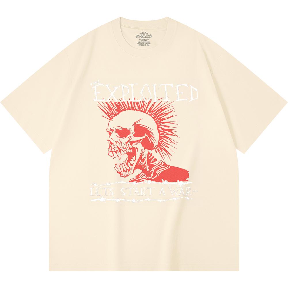 T-shirt Heavy Metal 100% Cotone 230 Gsm Stampa Band Rock Musica Popolare Unisex T-shirt Pesante in Cotone