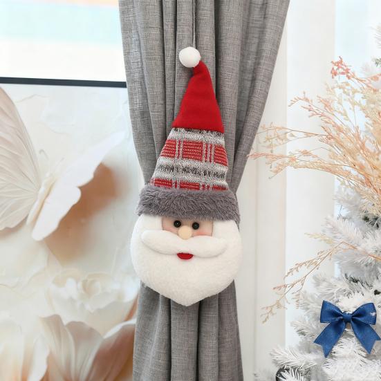 Yousheng Świąteczna Klamra do Zasłon 3D Mikołaj Bałwan Renifer Lalka Kreskówkowa Zapięcie do Zasłon do Salonu Domu Hotelu Dekoracja Okna