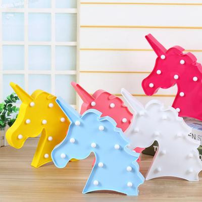 Cute Animal Head Night Light Wall-Mounted LED Lamp Party Kid's Room Decoration