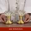 2pcs Chinese Crystal Candle Holder Ornaments Colorful Simulated Candlestick Buddha Hall Worship Home Decor Buddhist Accessories
