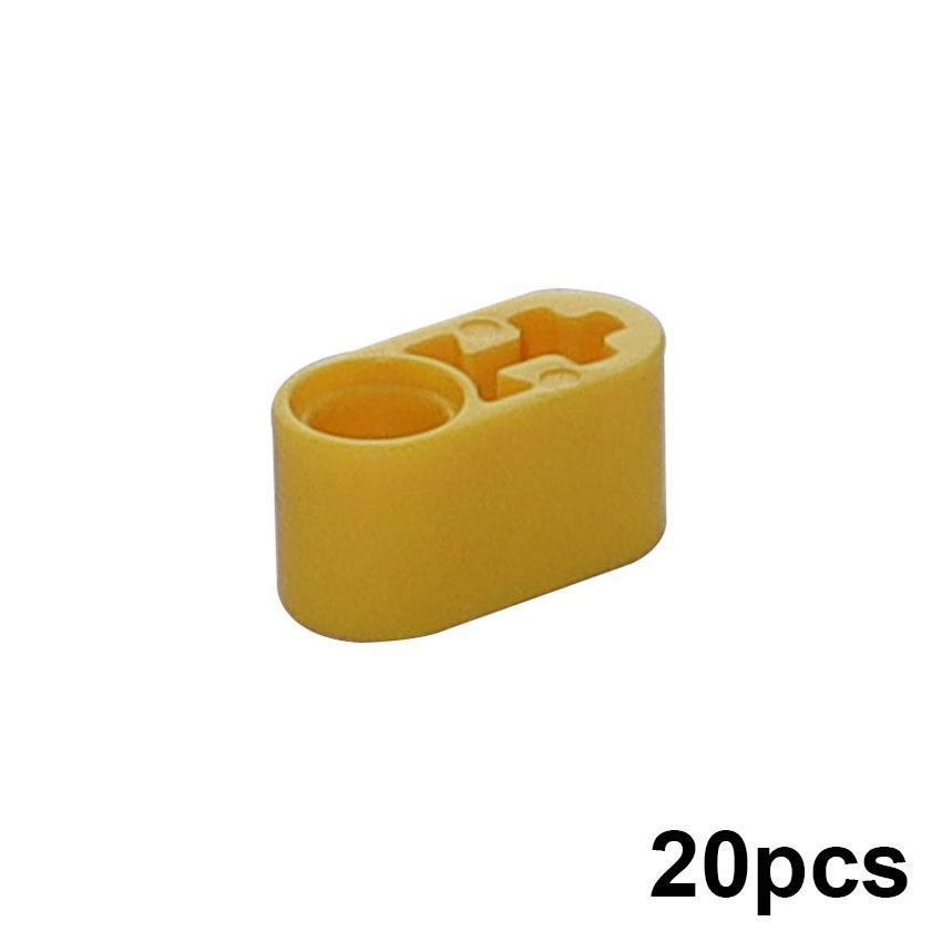 20PCS Technical Liftarm Thick 1x2 Axle Hole Assembles Particles DIY Educational Bricks High-Tech MOC Parts 60483 Building Blocks
