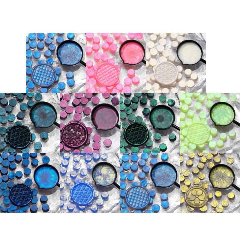 100Pcs Glitter Wax Sealing Beads for Wax Seal Stamp, Wax Seal Beads for Gift Wrap, Invitation Envelope
