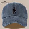 pc Running Black Cat Printed Baseball Cap Comfortable And Lightweight Urban Hat Korean Style WomenS Cap Vintage Distresse