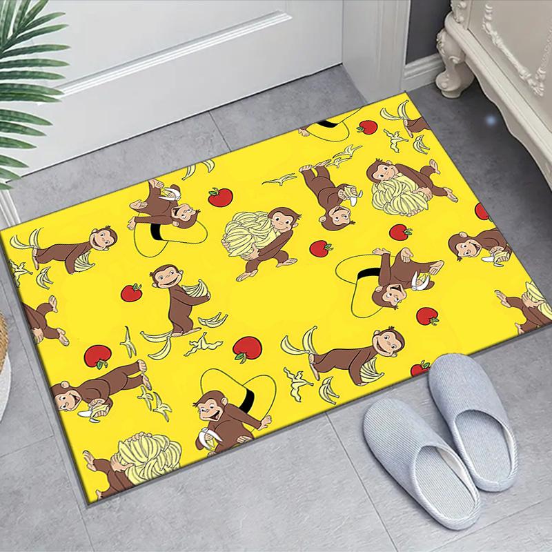 1pc Curious George (6) Design Area Rug - Non-Slip, Soft & Cozy Floor Mat for Living Room, Bedroom, Office - Indoor/Outdoor Decorative Carpet