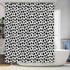 Boho Shower Curtain Dots Patterned Fabric Waterproof Bathroom Decor Vintage Farmhouse Modern Simple Black White Backdrop
