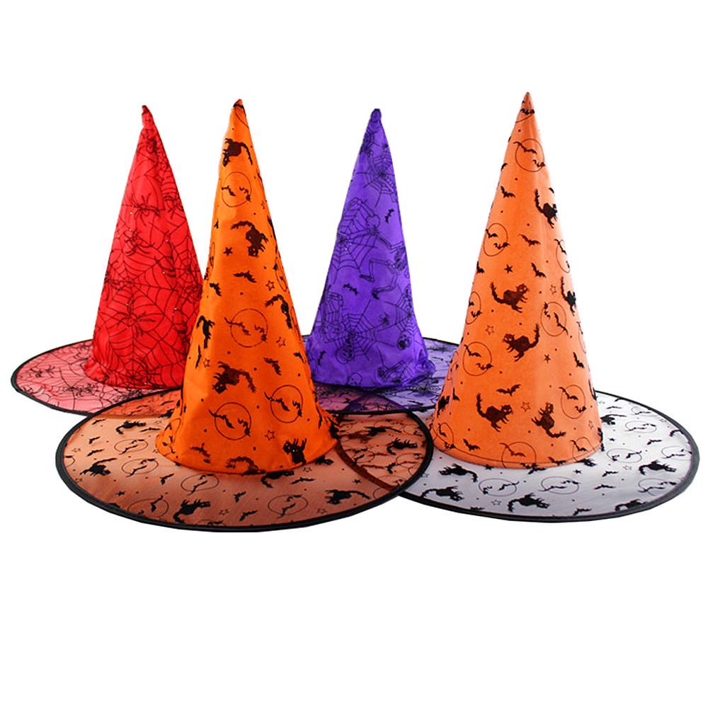 Witch Hat Adult Hats Halloween Witch Cosplay Wizard Hat Kids Halloween Black Witch Hat Girls Princess Party Supply