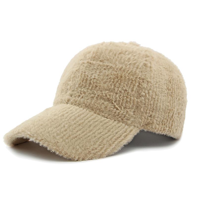 

Сплошной цвет шляпа женская осенне-зимняя плюшевая теплая кепка бейсболка хаки