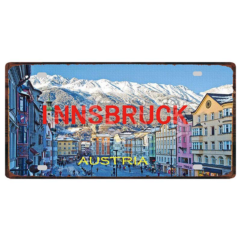 YZFQ30X15CM Bonn Rotterdam Manchester City Retro Tin Metal Sign Travel Souvenir Wall Pub Shop Home Garage  Art Decor  DC-1297B